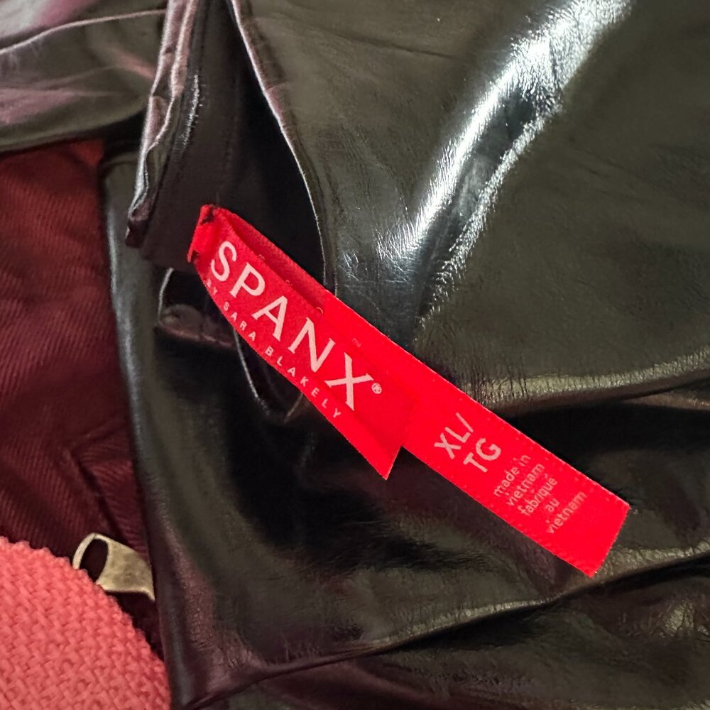 Spanx Faux‎ Leather Patent Legging Black XL - Picture 4 of 4
